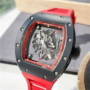 Montre-bracelets de luxe RM mécanicale Automatic Watch Sports Watch RM055 Black Ceramic America Limited Edition Men's Fashion Loissire Business Sports Watch PVFI