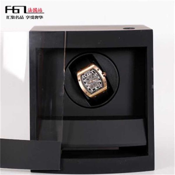 Muñecos de pulsera de lujo RM Mecánico Reloj Sports Watch RM067 Ultra Fin Mens Watch de 18k Rose Gold Black Disc Dic Luestre automático FA R25V