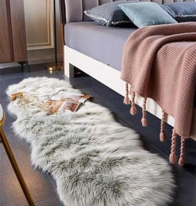 Luxe y tapis salon moderne fourrure tapis chevet chambre zone peluche enfants princesse décor tapis de sol blanc 2110234105959