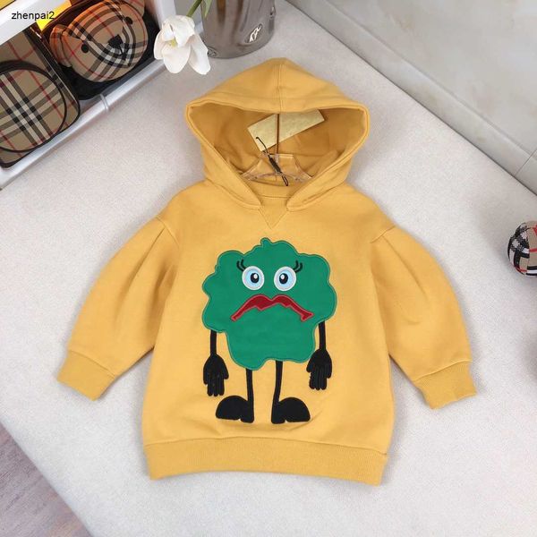 Sweat à capuche jaune de luxe pour bébé, pull de haute qualité pour enfants, taille 100 à 160, motif de dessin animé imprimé, pull pour enfants Oct25