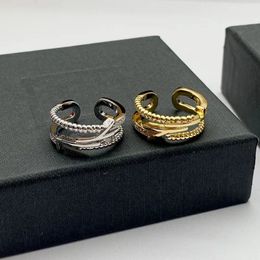 Luxury YSLS Designer Love Ring for Womens Silver plaqué Sélection ajusté Charmante Brand Bijoux Ring Classic Accessories Classic avec correction et empreinte