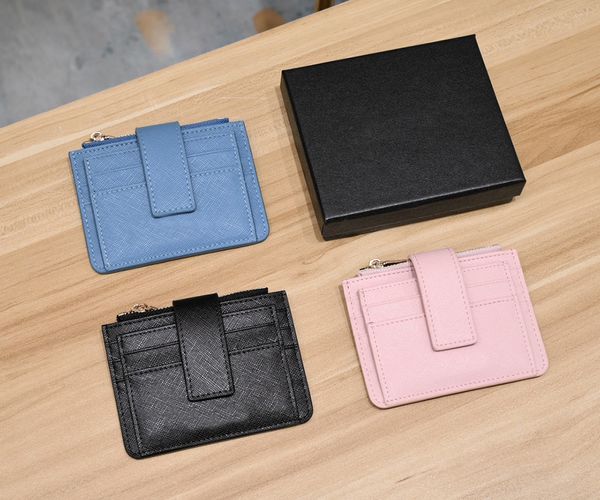 Portefeuille à fermeture éclair de luxe créatrice de mode 11 emplacements pour cartes Credit Card Carte Boutle Coin Purse Cuir Original Boîte à la vente le plus vendu Mini portefeuille en Europe