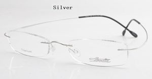 Luxurybrand Silhouet Titanium Randloze Optische Brilmontuur Geen Schroef Brillenrecept Met Bax 7864566
