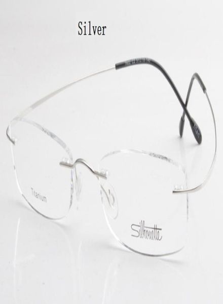 Luxurybrand Silhouette-gafas ópticas sin montura de titanio, montura sin tornillo, gafas graduadas con Bax 7866680