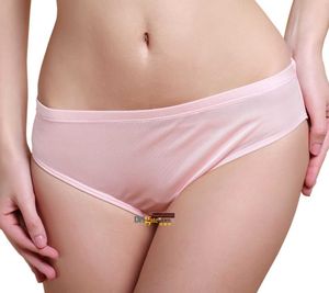 LuxuryBreathable Mode 100% Gebreide Pure Silk Womens Bikini's slipje Maat US M L XL 2XL