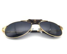 LuxuryRetro Pilot Sunglasses Men Carter bril Santos Shades Dames Mode bril Zonnebrillen Retro -bril Kerstmis 5546376846