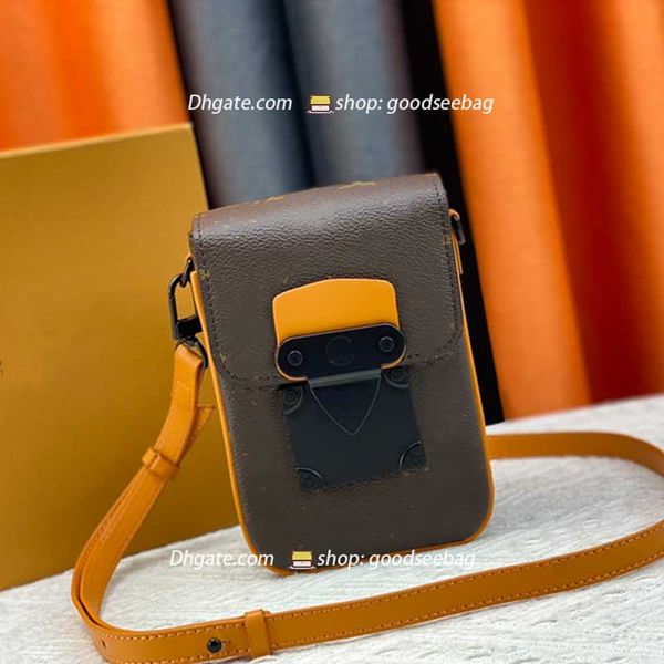 Bolsas de lujo S Lock Bolsos verticales Cartera portátil Tote Messenger Bag Hombres Mujeres Macassar Diseñador Crossbody Cuero genuino Carta Monedero de hombro M81522