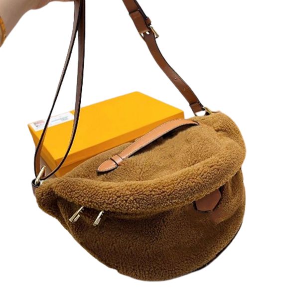 Sac à bandoulière de luxe pour femmes, sac de taille de styliste, fesses blanches, ceinture noire, cuir, chaîne personnalisée, pêche, années 80, à carreaux, outd342x