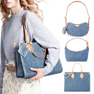 Luxurys Denim Handbag Sunset Carryall Crossbody Designer Sac de créateur Womens Hill Pochette Croissant Bag Mens Mens sur les sacs de boutique GO AVEZ HOBO DHGATE SUPPORT LE TOTE SAG