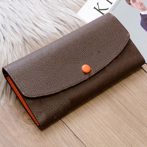 Luxurys Desiger Moda Cartera plegable de cuero genuino Monedero Monedero Titular de la tarjeta de crédito de las mujeres Monedero de la señora Cartera de alta calidad Bolsa de impresión de letras clásicas