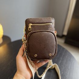 Sac de créateur de luxe en cuir sac à main sac de téléphone portable mode chaîne en métal sacs à bandoulière pour femmes M80746