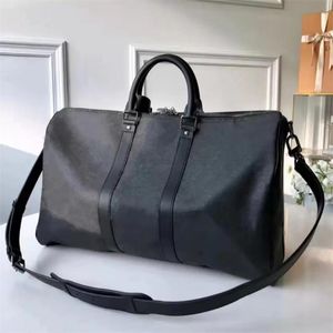 Luxurys designer sacs grande capacité sac en cuir véritable sac à main de voyage pour femme Boston portable en cuir bord souple valise Fashion sizs 45cm50cm55cm
