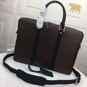 Luxurys Designer DOCUMENTS Small Briefcases Men Coated canvas Leather With Lock Handbag Laptop Computer Totes Business Briefcase Crossbody Bags