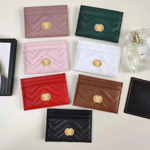 Designer porte-monnaie porte-carte porte-clés portefeuille porte-cartes de crédit porte-cartes Marmont luxe en cuir véritable mode femmes hommes Mini porte-monnaie porte-cartes d'identité entreprise