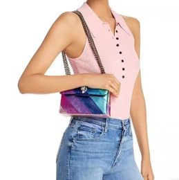 Luxurys Designer de haute qualité Totes Sacs Hobo Embrayage Sac à main de voyage pour femme en cuir véritable classique Kurt Geiger sac arc-en-ciel fronde mens Cross Body chaîne Sacs à bandoulière