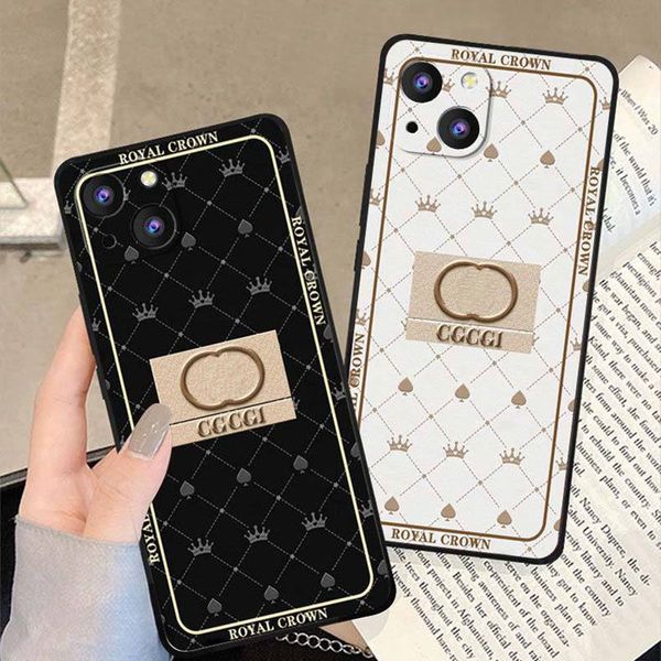 Luxurys Designer Iphone 13 Phonecases White Black Phonecases para 13promax 13ro Premium Phonecases G Letters Printed Couple Beautiful