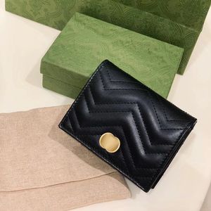 Luxe designer luxe Portefeuilles kaarthouders Munt portemonnees Sleutelportemonnee Metaal logo jj fashion Echt leer heren Dames Clutch Kort Vierkant Cover houder Interieur Gleuf