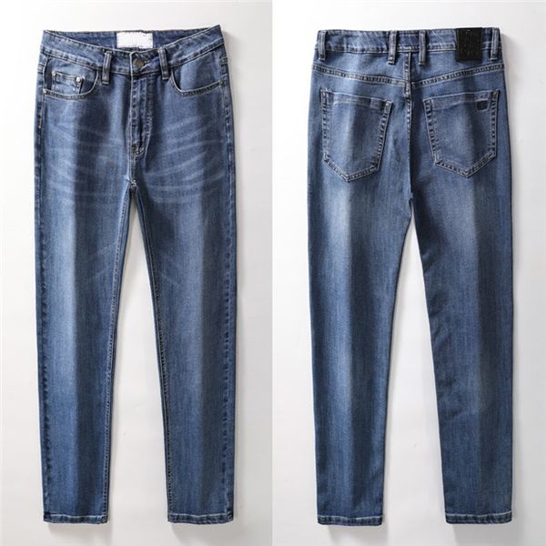 Luxurys designer hommes jeans loisir loisir denim motif de denim slim jambe pantalon de coton vintage mode hip hop hip hop roche réveil aisé pantalon lavé W28-W40