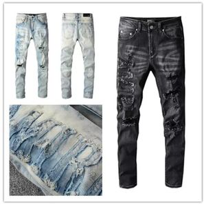 Luxurys Designer Hommes Jeans Dernière Liste Bandes Lettre Denim Pantalon De Mode Déchiré Casual Homme Mâle Trou Pantalon Taille W29-40