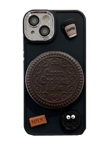 Luxurys Designer Telephone para iPhone 15 Pro Max 14 13 12 11 X Mirror cosmético de peine Estuche de teléfono móvil de estilo original El peine es un poco de galleta de leche suelta Mirador de galletas