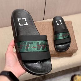 Luxe schoen van Tazz Slipper Designer sandaal strand sliders man wit zwarte glijbaan Slippers Leren schoenen plat Muilezel Dames heren rode zomer sandaal loafer Rubberen zool