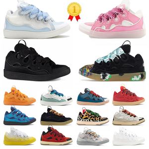 Luxurys Designer Chaussures Femme Lavins Designer Fashion Lavina Lavina Curb Sneakers Men Femmes Lacet Up Extraordinary Sneakers Couber Caouth Rubber Nappa Famous Mens Chaussures