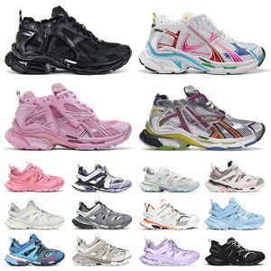 Runner 7 7.5 3 Men Dress Designer schoenen Zwart Fluo Groen Leer Vrij grijs licht Paarse neon Geelse Witte luxe dameshoensschoenen Grote maat sneakers Trainers