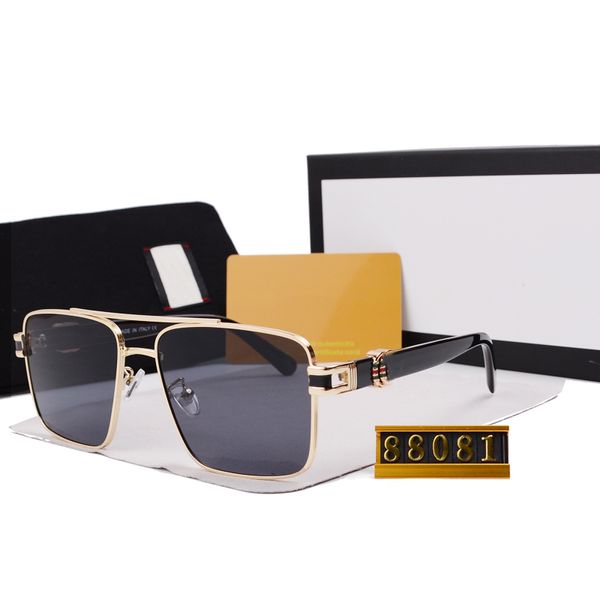 Lunettes de soleil polarisées carrées de luxe pour femmes et hommes, nuances Vintage UV400, lunettes de soleil classiques en métal
