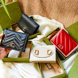 Marmont Ophidia Purse Luxurys Cardholder Designer Zippy Wallet Leather Card Holder Knop Munt Portemonentes Dames Wallets Vouwen Paspoorthouders Mini Key Pouch