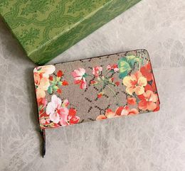 Billeteras de diseñador de luxys geranium estampado al por mayor dama multicolor monedera billetera larga tarjetas de coloridas caja original de mujeres clásicas con caja