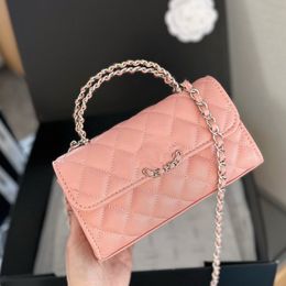 Luxury's Designer Dames's metenamel-gecoate handvat klein afvaltas Mondbedekking munt Portebeurs Crossbody Sheepbody Sheephinestone handgreep doos Crossbody tas met doos