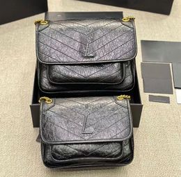Luxurys diseñadores bolsas niki de alta calidad de cuero genuino bolso de cuerpo cruzado damas bolsas de mensajería clásica billetera bolso bolso bolso vintage bolso de viaje