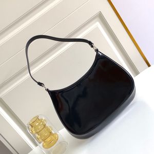 Luxurys Designers Bags 1BC499 Plain Black Genuine Charol Hobos bolsos de mujer top 10A bolsos de calidad bolso de hombro bajo el brazo
