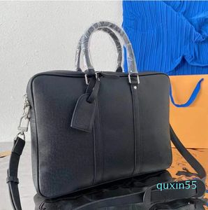 Diseñadores de lujo Bolsas Maletín Hombres Paquete de negocios Hots Venta Bolsa para computadora portátil Mensajero de cuero Bolsos de hombro de alta capacidad Estilo versátil Muy agradable