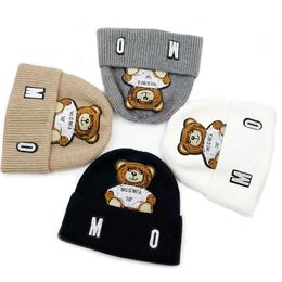 Luxurys Designers Beanie Hat Skull CapWinter Unisex Cachemire Lettres Casual Outdoor Bonnet Knit Hats Warm Multicolore Fashion Bear Beanies
