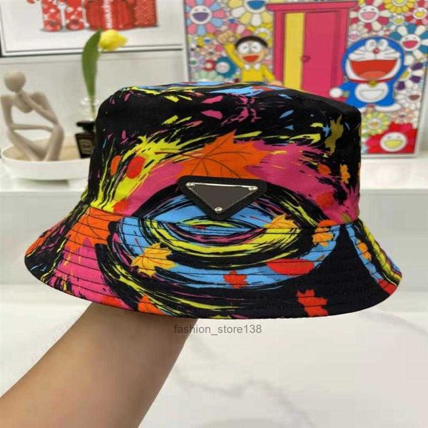 Diseñadores de lujo Sombrero de cubo para hombre y para mujer Sombreros de pescador de ocio de moda de alta calidad Sol de verano Graffiti