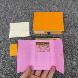 Luxurys Designer Kartenhalter Brieftaschen Schlüssel Top Qualität Echtes Leder Fall Halter Mode Handtasche Männer Frauen Münze Blac245J
