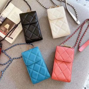 Luxurys diseñadores canales bolsas para teléfonos celulares Cajas universales Cambianas de diamantes para iPhone 15 14 13 12 Pro Max Mini Samsung Leather Fashion 4 Colors