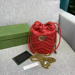 Luxurys Designers Fashion Marmont Sac mini sac de seau Modèle Sacllel Sac Sac Sac à main