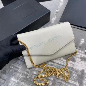 roze ontwerpers tassen generfde leren envelop Dames Luxe Cross Body handtassen portemonnees heren kaviaar schoudertassen Bakken Krokodil patroon Leren ketting portemonnee