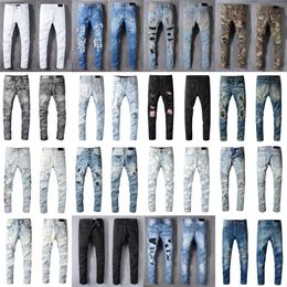 Luxurys Designers Jeans Angustiado França Moda Pierre Straight Homens Biker Buraco Stretch Denim Casual Jean Homens Skinny Pants311k