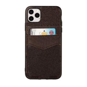 Luxurys Designers Lederen Telefoon Gevallen voor iPhone 13 Pro Max 12 Mini 11 XS XR X 8 7 Plus Luxe Fashion Print Design Card Slot Leathers Case Mobile Shell