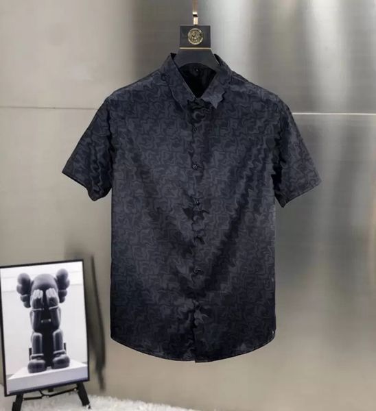 Luxurys diseñadores vestidos para hombres con camisetas de autobús vino recepti un cóctel tens camisa hombres estampado solapa de manguera corta sleevecasual M-3xl#620