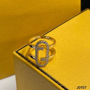 Luxurys Designers Hommes Bague Femmes Bijoux Diamant Or Amour Anneaux Engagements Pour Femmes Lettre F Marque La Bague Anelli