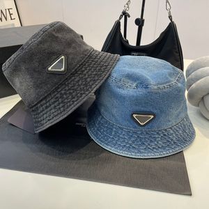 Luxe Ontwerpers Heren Dames Emmer Hoed Voorzien Hoeden Zon Voorkomen Bonnet Beanie Baseball Cap Mutsen Gewassen Denim Katoen Vissershoed