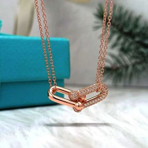 Luxe Ontwerpers Ketting Hanger Hoefijzer Gesp Kettingen Voor Vrouwen Link Chain Mode-sieraden Accessoires 3 kleuren goed