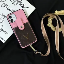 Luxurys -ontwerpers telefoonhoesjes voor iPhone 13 12 11 Pro Max Black Flower Case met kaart Pocket Leather Mobiele telefoon Cover 134Z