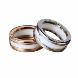 Luxurys Designers Ring Rings en céramique pour femmes hommes N Versi Rose Gold et Sier plaqué de haut niveau Engagement Engagement Jewelry Ladies Gift 863m # #
