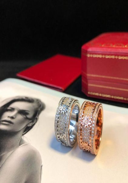 Luxurys Designers anneaux d'anneau d'anneaux pour femmes hommes en diamant complet de bijoux de bijoux peuvent devenir décontractés 5546900