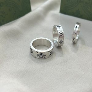 Luxe Ontwerpers Ring Zilveren Ringen Voor Vrouwen mannen Vintage Eenvoud Bee patroon Sieraden Casual Party strand